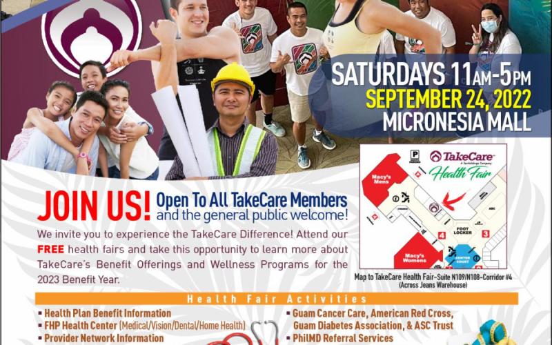 Last health fair for the month on September 24 at Micronesia Mall
